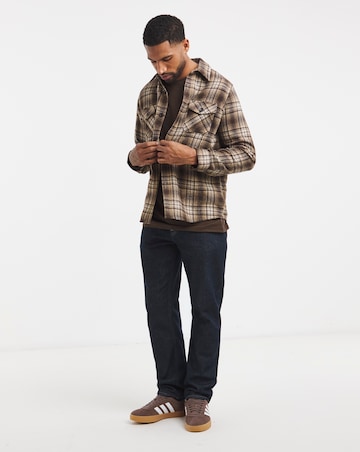 Pure Cotton Crew Neck T-Shirt Long - Brown