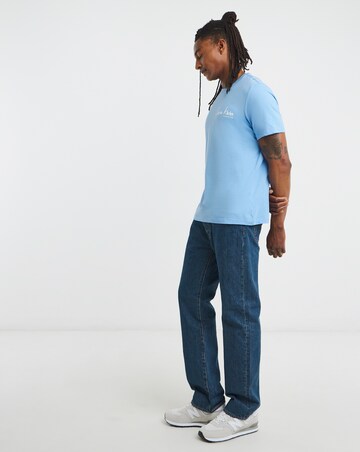 Calvin Klein Jeans Short Sleeve Script Back Graphic T-Shirt - Blue