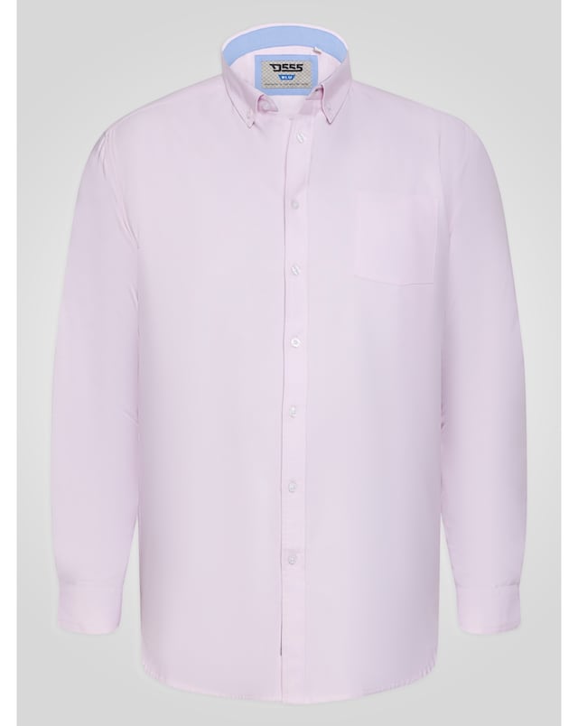 D555 Richard-PINK Basic Oxford Long Sleeve Shirt