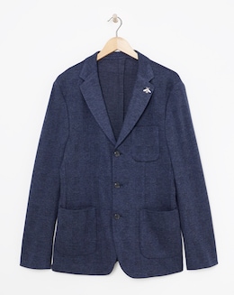 Check Knitted Suit Jacket Regular