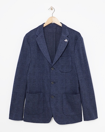 Check Knitted Suit Jacket Regular