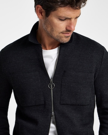 Barbour Croscombe Knitted Zip Through - Marl