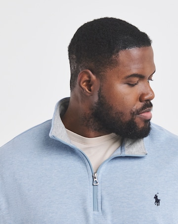 Polo Ralph Lauren 1/4 Zip Sweat Top - Light Blue