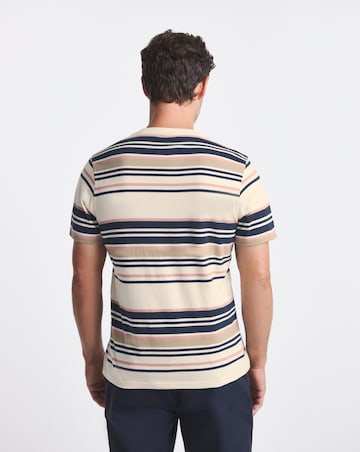 Barbour Short Sleeve Aickmen Tailored Striped T-Shirt - White