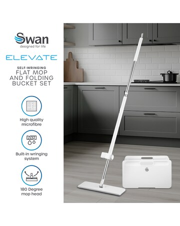 Swan Elevate Flat Mop & Bucket
