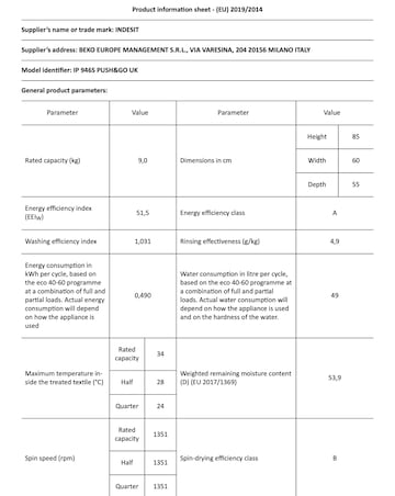 Indesit IP 946S Push & Go Washing Machine - Silver + Install
