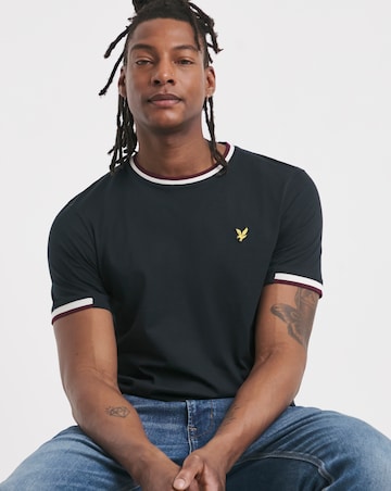 Lyle & Scott Short Sleeve Half Tipped T-Shirt - Navy