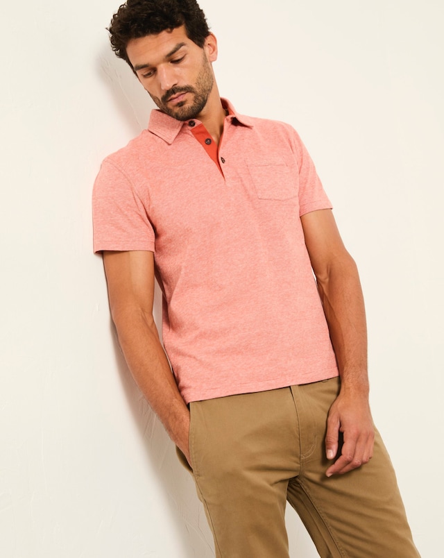 FatFace Elm Stripe Polo - Rust