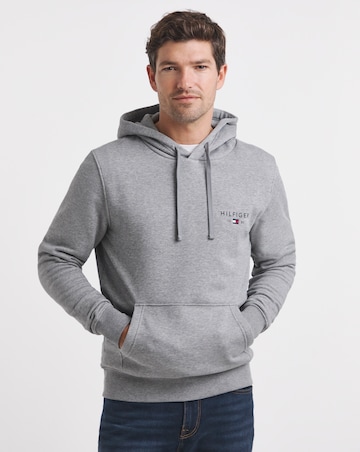 Tommy Hilfiger Small Logo Hoodie - Grey Heather