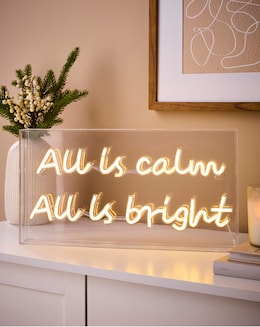All is Bright Neon Christmas Sign