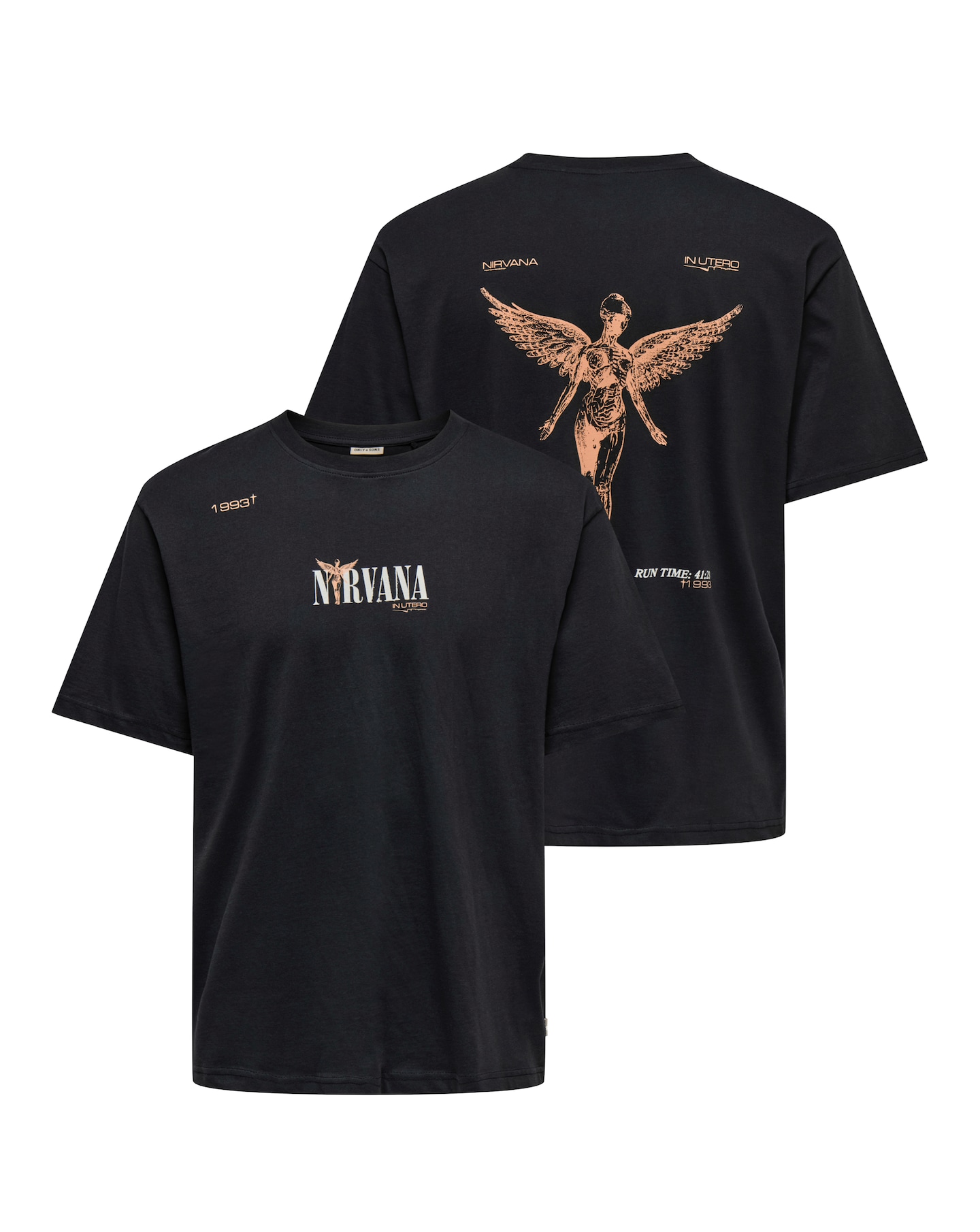 Only & Sons Nirvana Back Graphic T-Shirt - Black | Jacamo