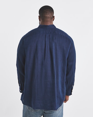 Polo Ralph Lauren Long Sleeve Linen Mix Shirt - Navy