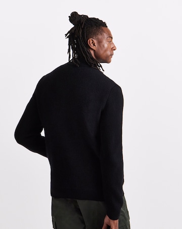 Barbour Milburn 1/2 Zip Knitted Jumper - Black