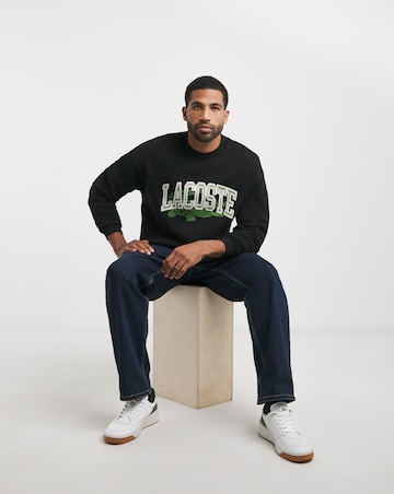Lacoste Black Varsity Logo Sweatshirt