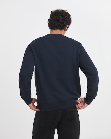 BOSS Logo Crew Sweatshirt - Navy