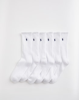 Polo Ralph Lauren 6 Pack White Sports Socks