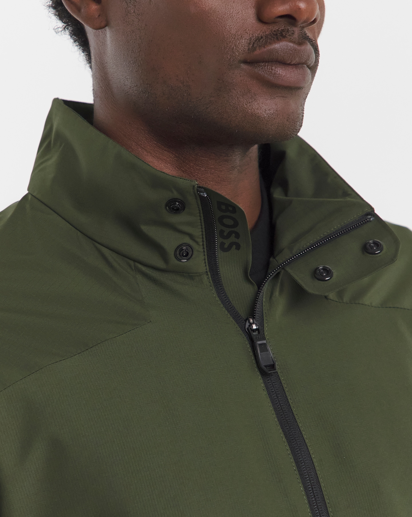 BOSS Arm Patch Lightweight Jacket Forest Green Jacamo