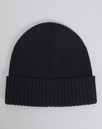 BOSS Dark Blue Logo Knitted Hat