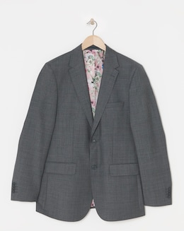 William Hunt Textured Grey Suit Jacket