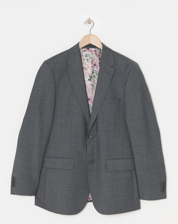 William Hunt Textured Grey Suit Jacket