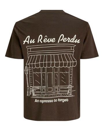 Jack & Jones Cafe Back Graphic T-Shirt - Brown