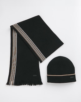 BOSS Black Hat &amp; Scarf Gift Set