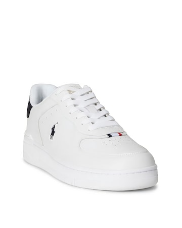 Polo Ralph Lauren Masters Court Rib Trainers - White/Navy/Red
