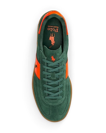 Polo Ralph Lauren Bedford Suede Trainers - Forest/Orange