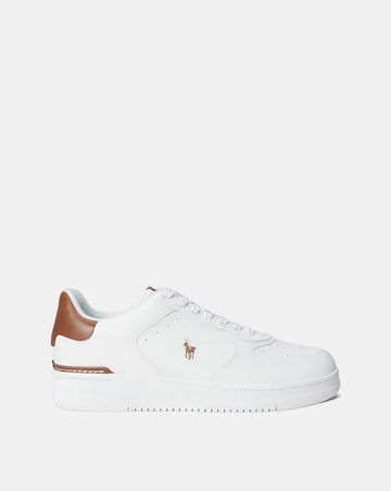 Polo Ralph Lauren Masters Court Trainers - White/Tan