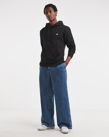 Calvin Klein Jeans Back Painted Logo Hoodie - Black