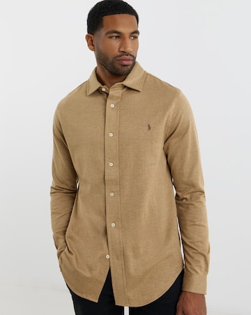 Polo Ralph Lauren Long Sleeve Stretch Jersey Shirt - Camel