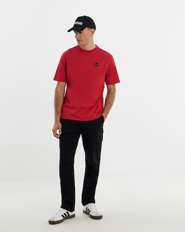 Napapijri Badge Short Sleeve T-Shirt - Red