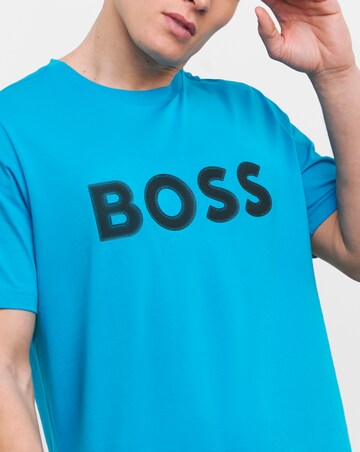 BOSS Raised Logo Aqua T-shirt