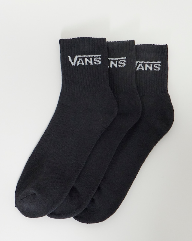 VANS Classic Half Crew 3 Pack Socks - Black