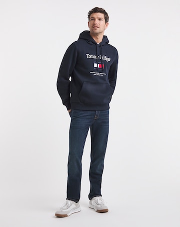 Tommy Hilfiger Embroidered Flag Hoodie - Navy
