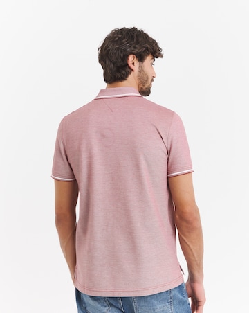 Tommy Hilfiger Short Sleeve Oxford Two Tone Polo - Red