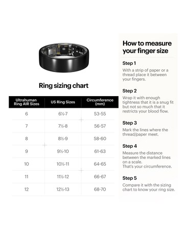 Ultrahuman Ring AIR Bluetooth Smart Ring - Air Silver - Size 6