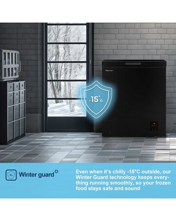 Fridgemaster MCF142EB 142L Chest Freezer - Black E Rated