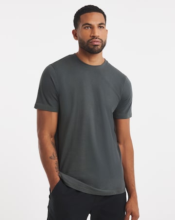 Pure Cotton Crew Neck T-Shirt Long - Green