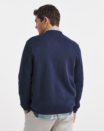 Barbour Crowcombe Knitted Zip Through Cardigan - Navy