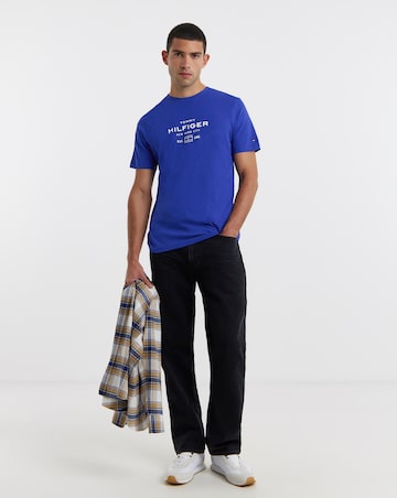 Tommy Hilfiger Short Sleeve Stack Graphic T-Shirt - Bright Blue