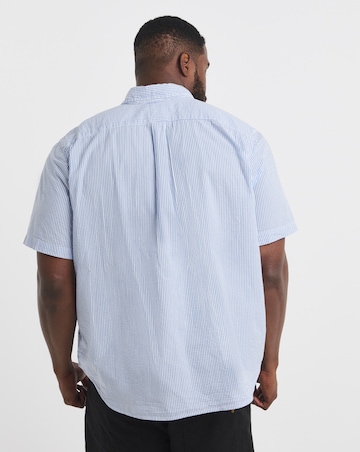 Polo Ralph Lauren Short Sleeve Stripe Seersucker Shirt - Blue/ White