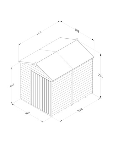 4LIFE Apex Shed 6x8 - Double Door - No Window (Home Delivery)