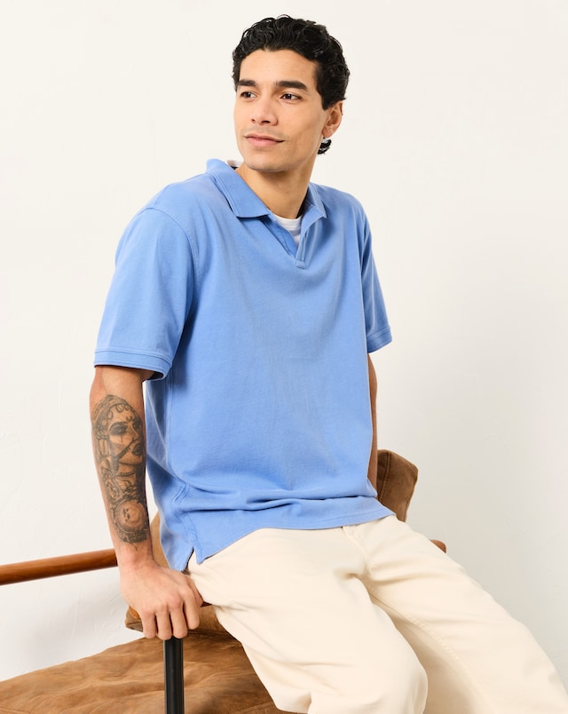 FatFace Ashton Plain Polo - Blue