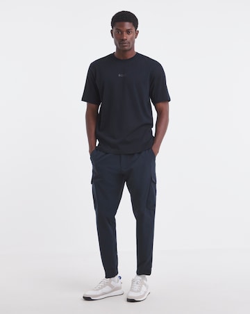 BOSS Short Sleeve Oversized Centre Logo T-Shirt - Navy