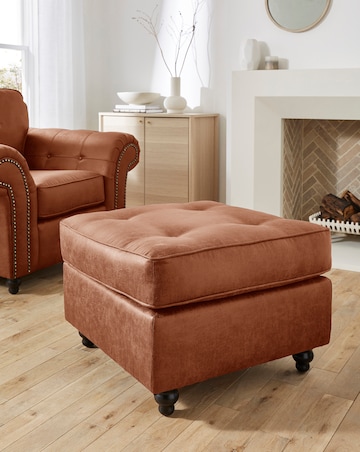 Oakland Faux Leather Footstool