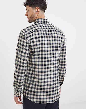 BOSS Navy Check Long Sleeve Shirt