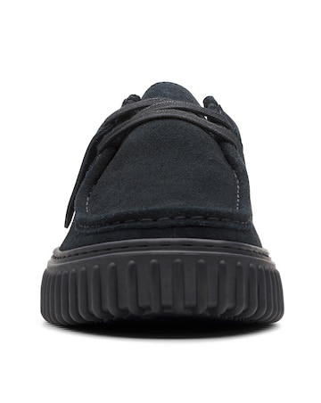 Clarks Torhill Lo Suede Shoes - Black