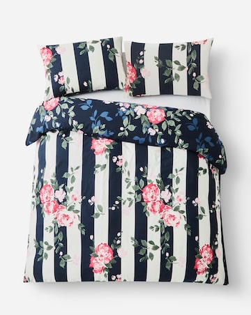 Joanna Hope Ascott Floral Stripe Reversible Duvet Cover Set