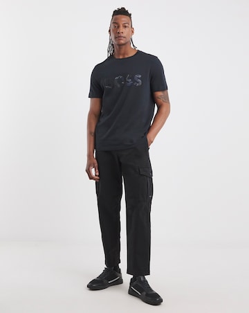 BOSS Short Sleeve Print Logo T-Shirt - Navy